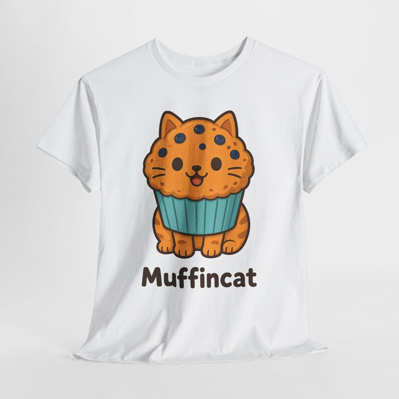 Blueberry Muffin Cat T-Shirt, Cottagecore Muffin Shirt, Baker Gift, Cute Foodie Cat Tee, Cat Lover Gift, Unisex Bakery Cat Shirt, Muffincat Bild 6