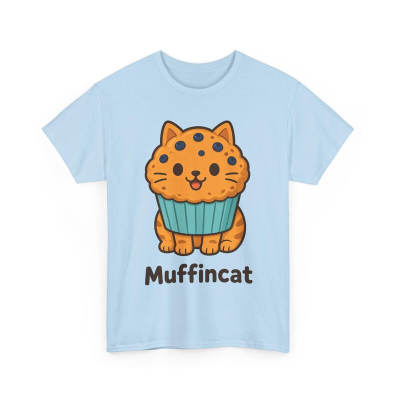 Blueberry Muffin Cat T-Shirt, Cottagecore Muffin Shirt, Baker Gift, Cute Foodie Cat Tee, Cat Lover Gift, Unisex Bakery Cat Shirt, Muffincat Bild 4