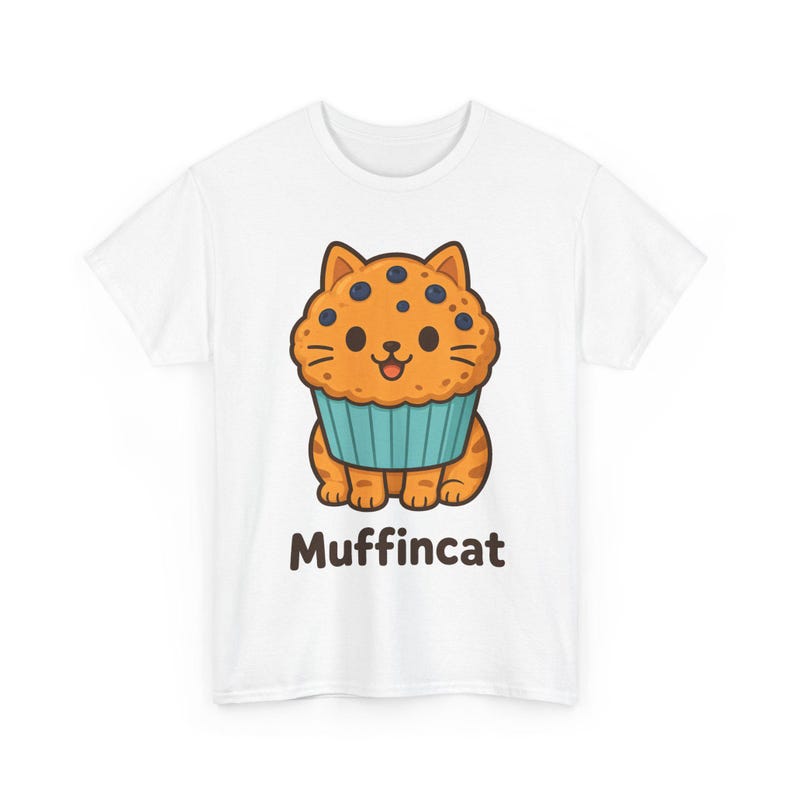 Blueberry Muffin Cat T-Shirt, Cottagecore Muffin Shirt, Baker Gift, Cute Foodie Cat Tee, Cat Lover Gift, Unisex Bakery Cat Shirt, Muffincat Bild 1