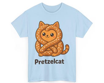 Kringla katt T-shirt, rolig snacksmat ordvits, kringlaälskare present, söt matälskare katt T-shirt, kattälskare present, unisex bageri katt T-shirt, kringlakatt