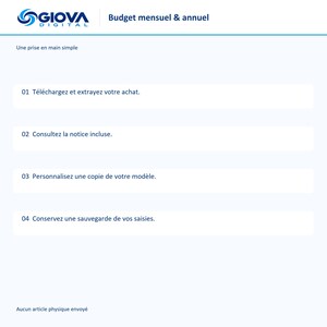 Budget mensuel et annuel Excel, suivi revenus dépenses et épargne, tableau de bord personnel français personnalisable afbeelding 3