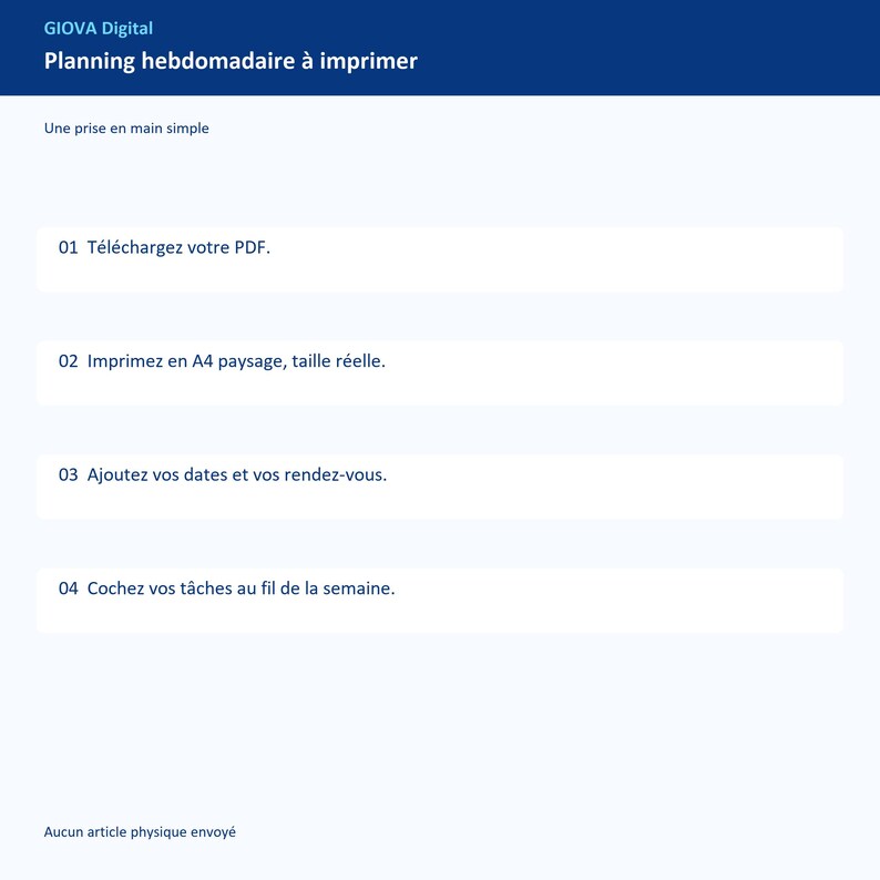 Planning hebdomadaire à imprimer A4, agenda frigo non daté, vert sauge et rose pastel, PDF français image 3