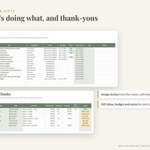 Wedding Party Organizer Spreadsheet, Excel & Google Sheets: Bridesmaid Planner, Attire, Hair and Makeup Schedule image 6