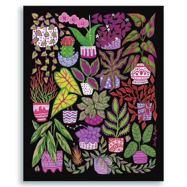 Pink Plants - Print