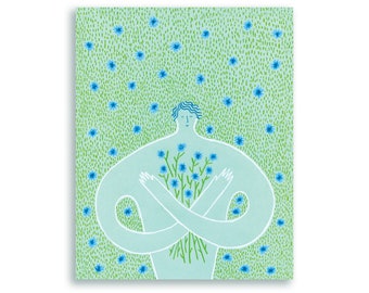 Cyanus with Cornflowers - Print