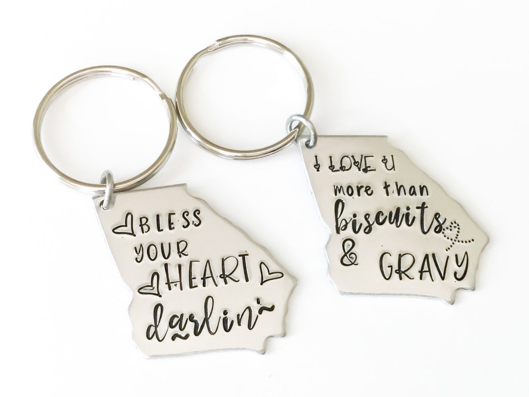 Keychains Southern Sayings Southern Keychains Peach Etsy