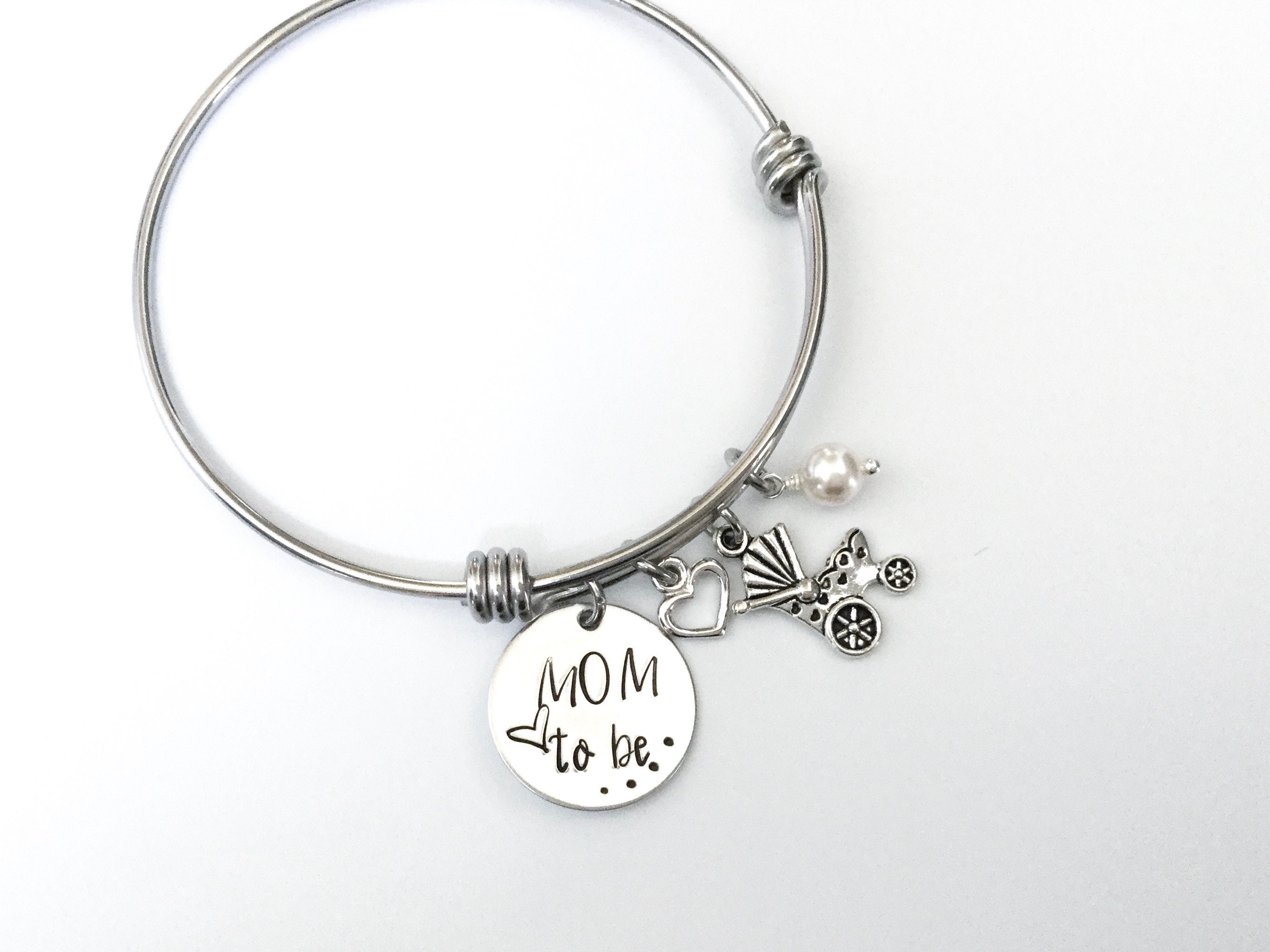 Mom to be charm bracelet deals