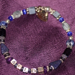 Decision Bracelet &quot;ALLOW&quot;  wear your affirmation word all day Sterling letters and gemstones