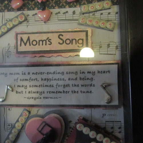 Mom's Song Joy Box- Just for your mother Pink and black retailer and Music