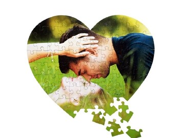 Valentine and Anniversary Gift of a custom puzzle.  Personalized for Him or Her.  High-Quality HEART Puzzle.