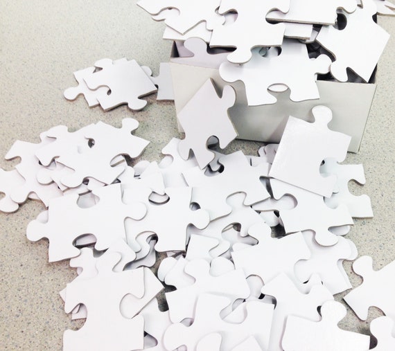 Thick Extra Large Blank White Puzzle Pieces for Unique Wedding Guest Book  Alternative Event Puzzle, Alternative Guestbook, Puzzle Guestbook 