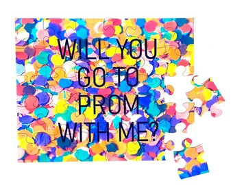 Prom Promposal Puzzle.  Unique Promposal.  Ask to prom with a puzzle.  Prom Proposal.  Personalized Prom Proposal.  Personalized Promposal