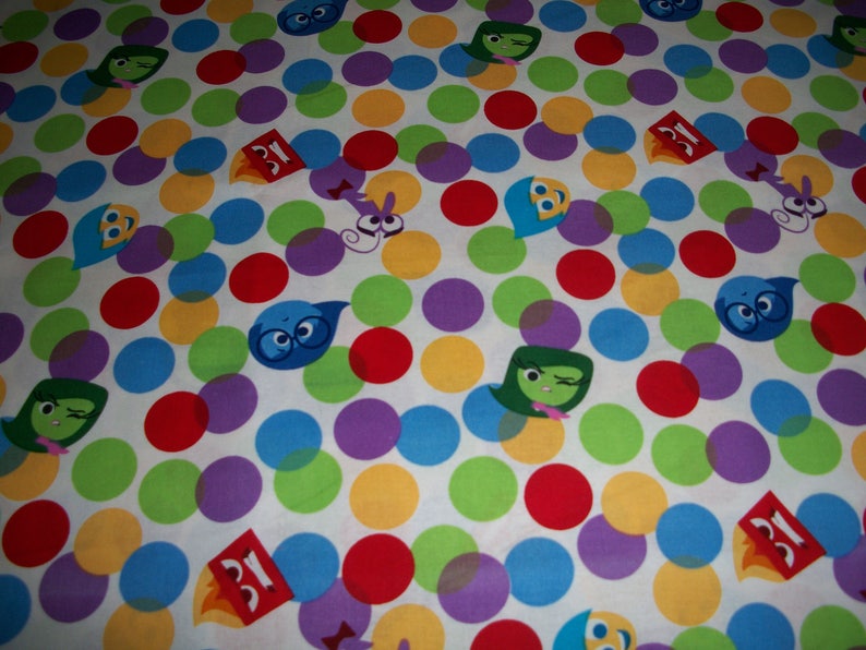 movie Inside Out cotton Emotions Standard or Toddler size pillowcase