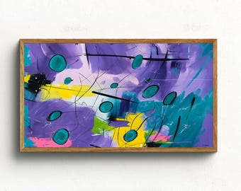 Samsung frame TV art abstract colorful textured, Samsung frame Tv art multi color abstract painting, 4K art, smart TV art, TV art, frame Tv