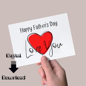 Unique gift for dad, Happy Father&#39;s Day printable card,printable card instant download, minimalist Father&#39;s Day card,printable greeting card