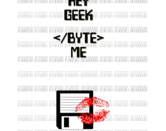 Geek funny art print, computer geek gift, boyfriend gift