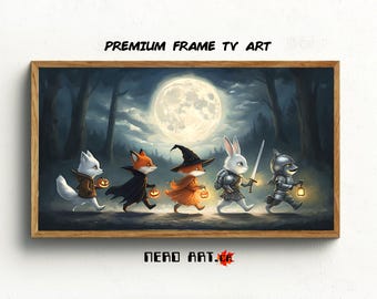 Halloween Frame Tv Art, tv art,cute trick or treating,fall tv art,spring tv art, trick or treat,Samsung tv art, Halloween decor,frame tv art