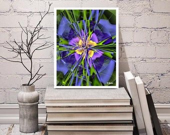 Pretty abstract flower, abstract art print, modern abstract art, contemorary decor art