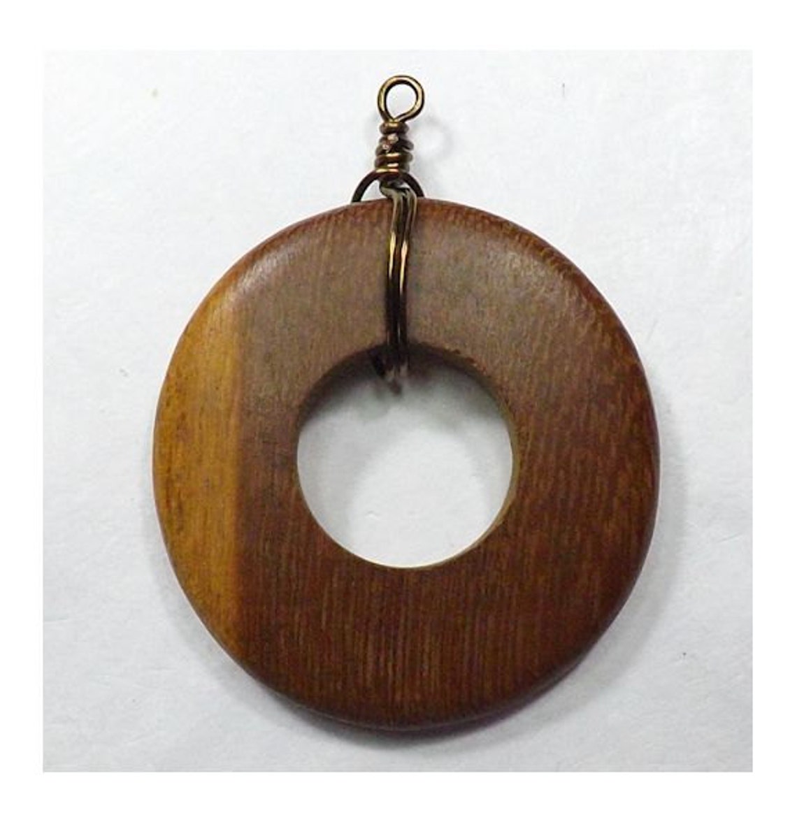 Wooden Hand Wire Wrapped Donut Pendant Just Add a Chain Etsy