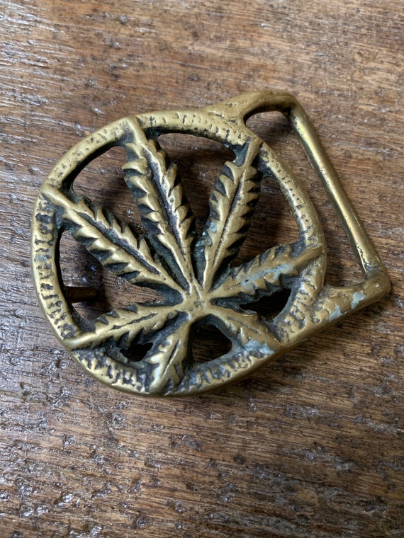 Marijuana cannabis pot leaf raised design Solid Br