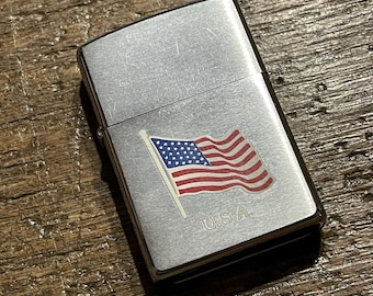 Zippo Lighter American Flag USA Patriotic enameled design