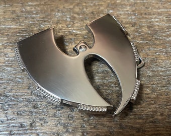 Wu Tang Clan style design Belt Buckle chrome colored