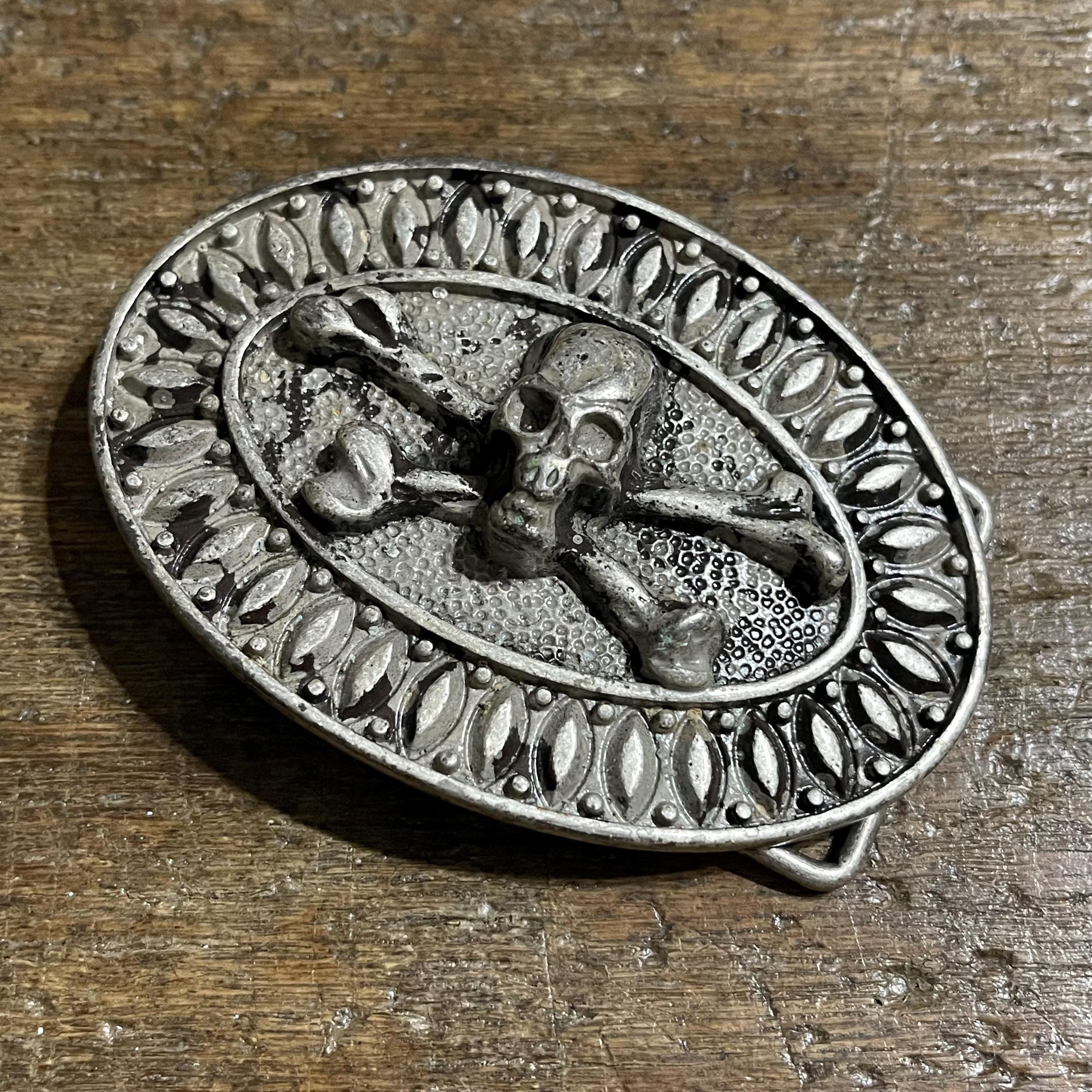 Vintage belt buckle  pirate swashbuckler vibes cosplay quality metal pewter Pewter Pirate Buckle - Etsy main image 4