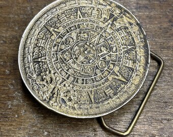 Belt Buckle Native Art Aztec Aztecan Mayan South America  display picture 2