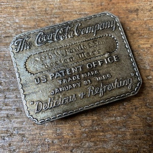 Buckle Vintage The Coca Cola  Company Seth W Fowles & Sons Boston Mass belt buckle