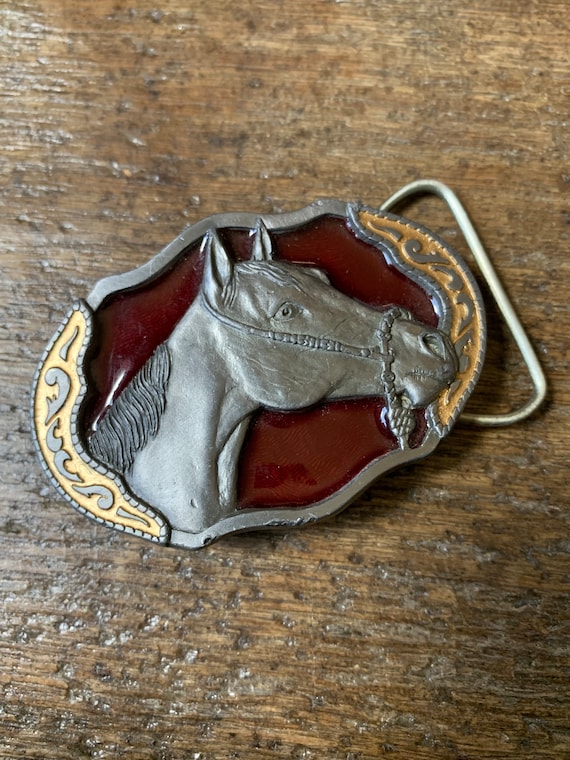 Handcrafted Galloping Horse Lapel Pin | Pewter Brooch Made In USA | M132 Design