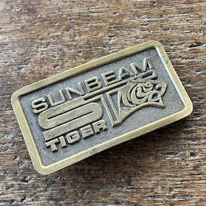 Vintage buckle Rare Sunbeam Tiger Automotive brass colored Limited Edition belt buckle Lewis Buckles