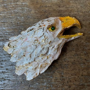 Large buckle Bald Eagle Figural Head Design belt buckle