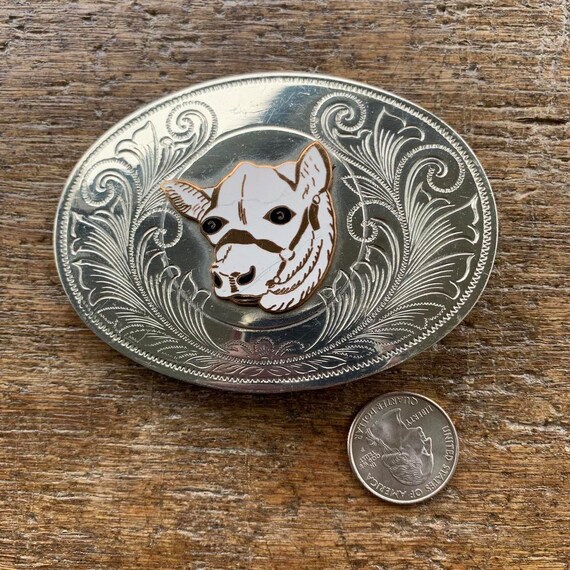 Vintage Western Cattle Head Design And Floral Enamele Gem vintage-western-cattle-head-design-and-floral-enamele-gem