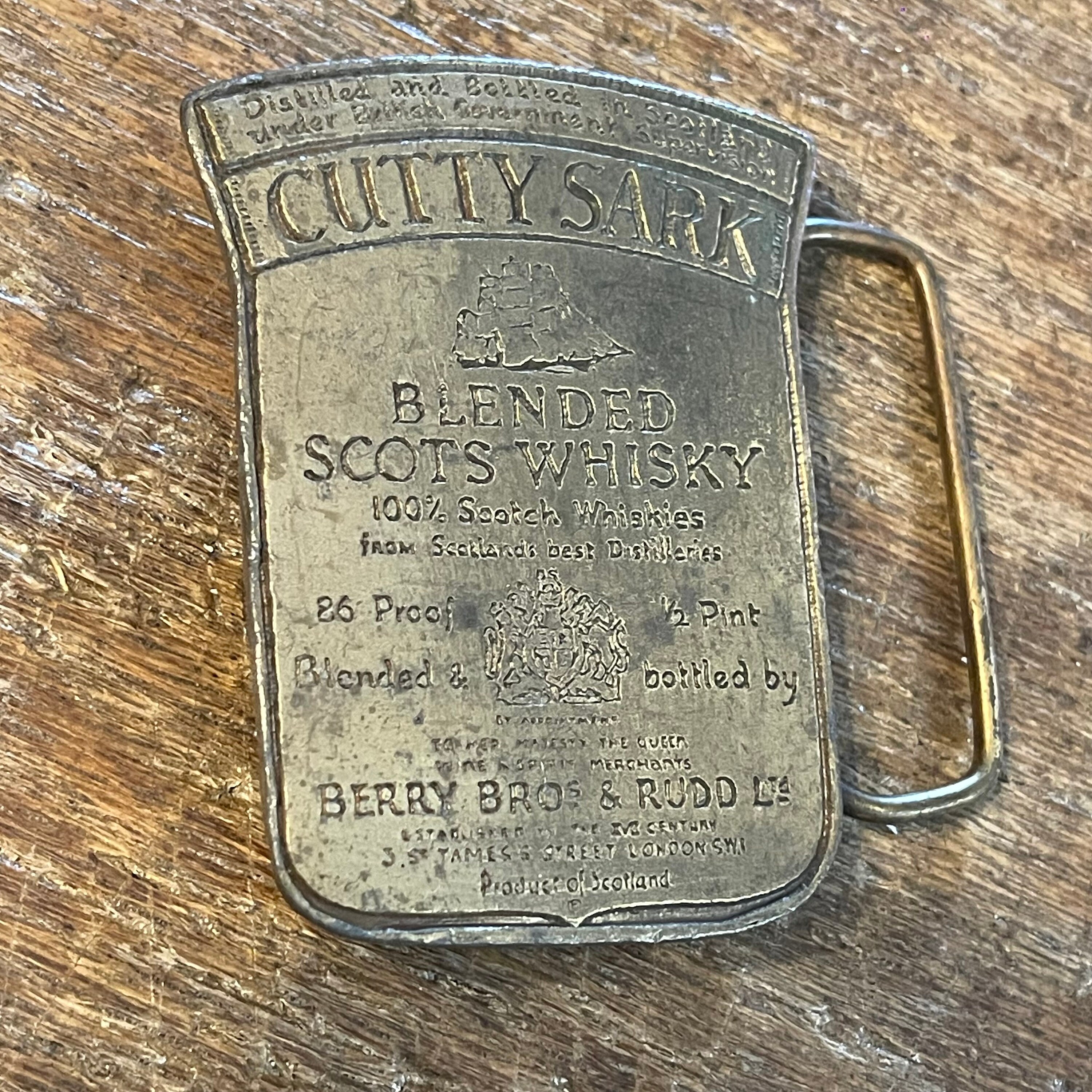Rare Vintage Cutty Sark Scottish Whiskey Brass Buckle on Cotton/Jute Belt Cutty Sark Blended Scots Whiskey Brass Belt Buckle | eBay main image 4