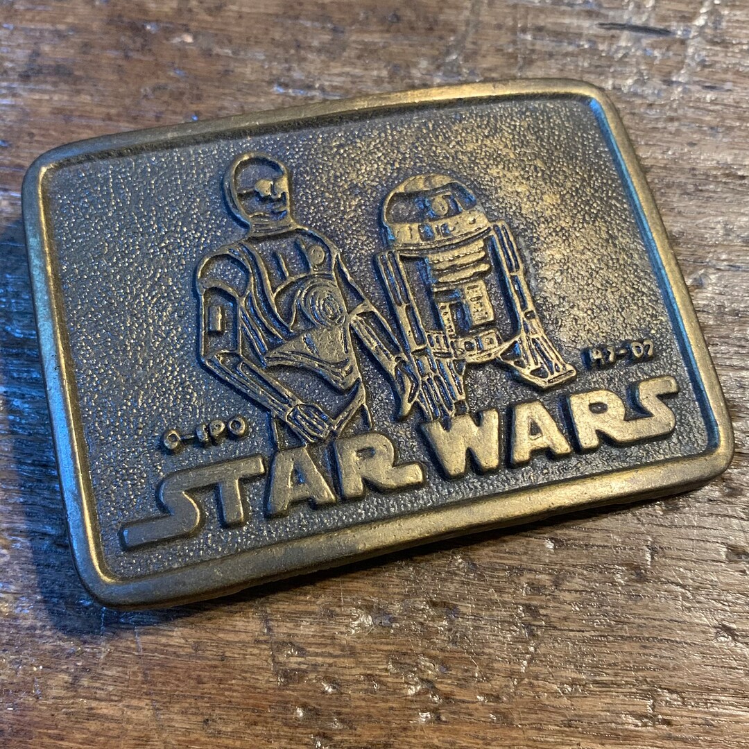 Vintage Star Wars Droids C3PO and R2D2 Raised Design Brass Etsy