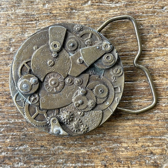 Vintage Clock watch gears steampunk like brass col