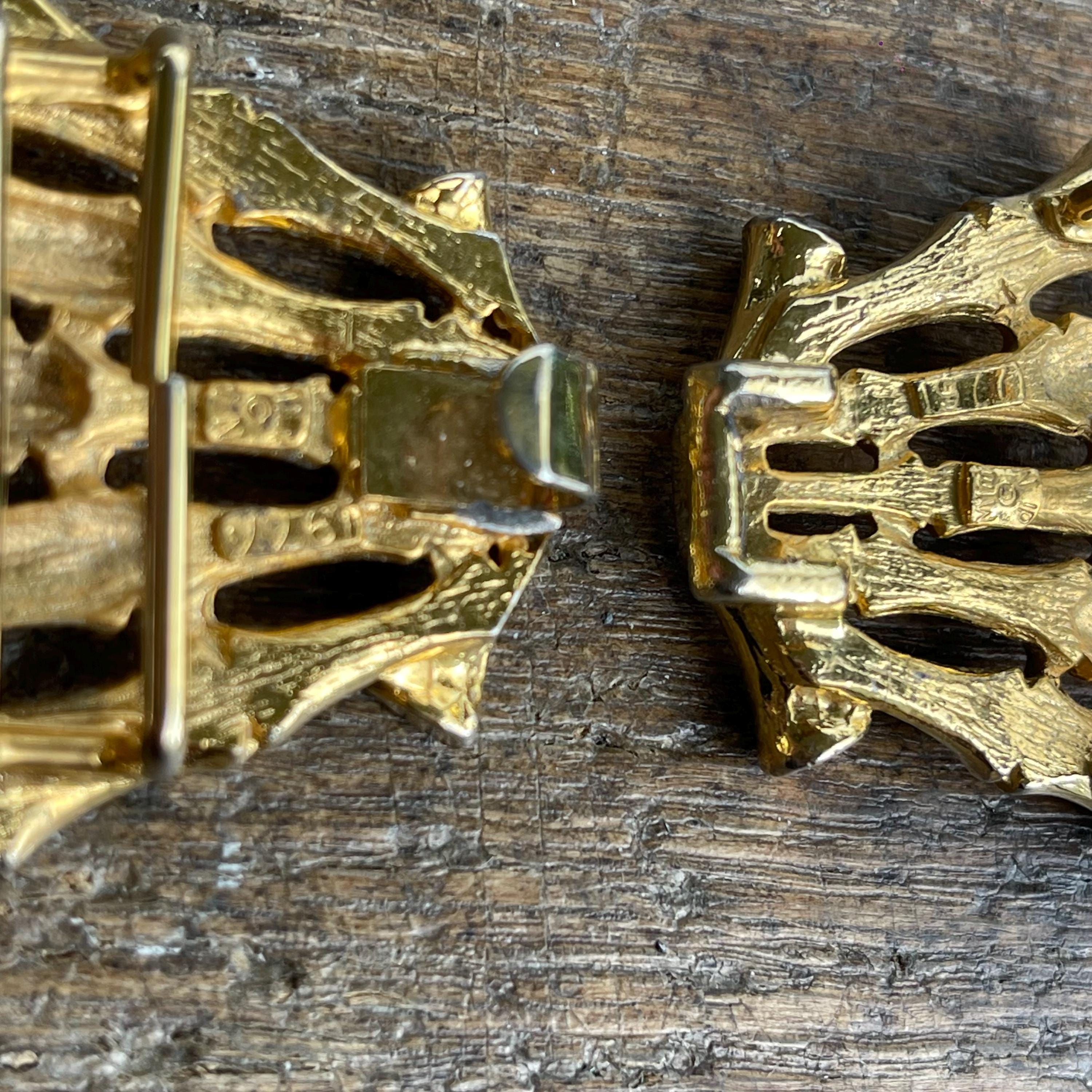 Mimi di N Design vintage bamboo belt buckle Vintage Mimi Di N Signed Buckle Bamboo Figural Raised Design  main image 3