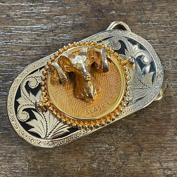 Vintage belt with ram head s-l400.jpg main image 2