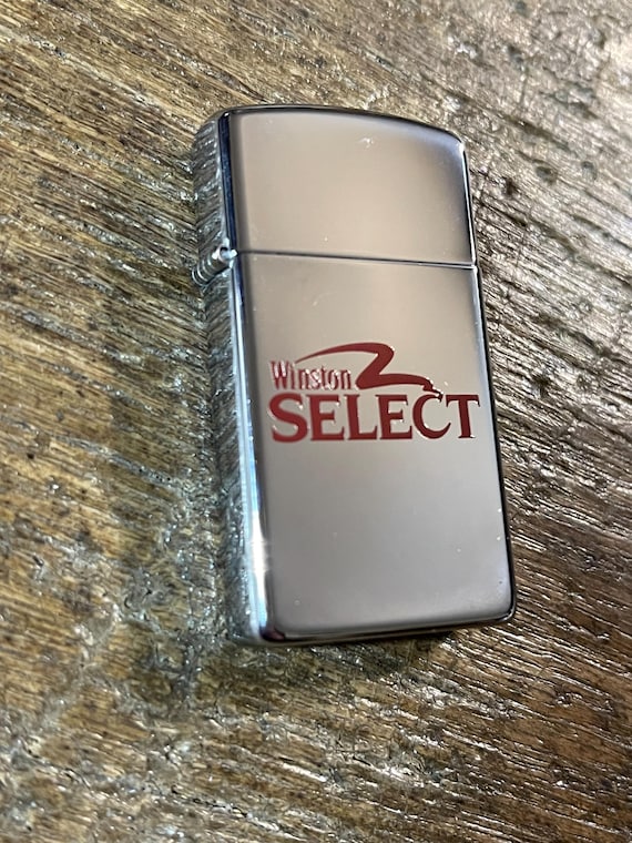 Zippo Winston Select Cigarette Advertising Chrome Colored Slim