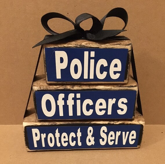 Police Officer Gift Protect And Serve Police Officer Decor Etsy