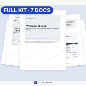 Virtual Assistant Client Onboarding Kit, VA Welcome Packet, Intake Form, Proposal, Word, Google Docs, Notion, Canva, Digital Download