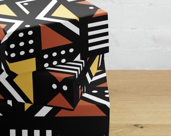 Papel de regalo con estampado de tela de barro