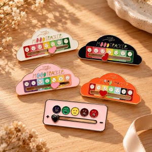 Interactive Sliding Mood Tracker Enamel Pin Social Battery Badge Mental Health Introvert Gift Funny Emotion Lapel Pin for Backpack