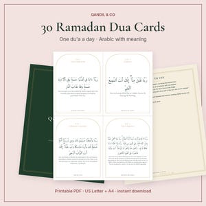 30 Day Ramadan Dua Cards Printable for Kids image 1