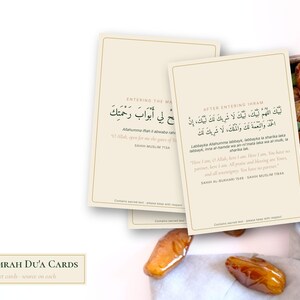 Umrah Dua Cards Printable, Pocket Du'a Cards for Tawaf and Sa'i with Sources