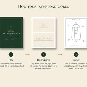 Little Muslim Activity Kit, Islamic Coloring Pages, Du'a Cards and Arabic Tracing image 4