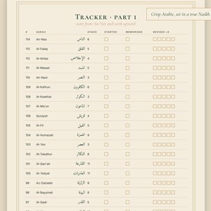 Juz Amma Tracker Printable for Kids, Juz 30 Quran Memorization Chart image 3