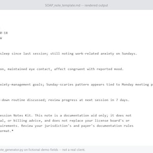 Therapy Session Note Generator - SOAP and DAP Templates with Auto-Updating Client Tracker