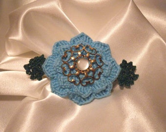 Blue Flower Barette