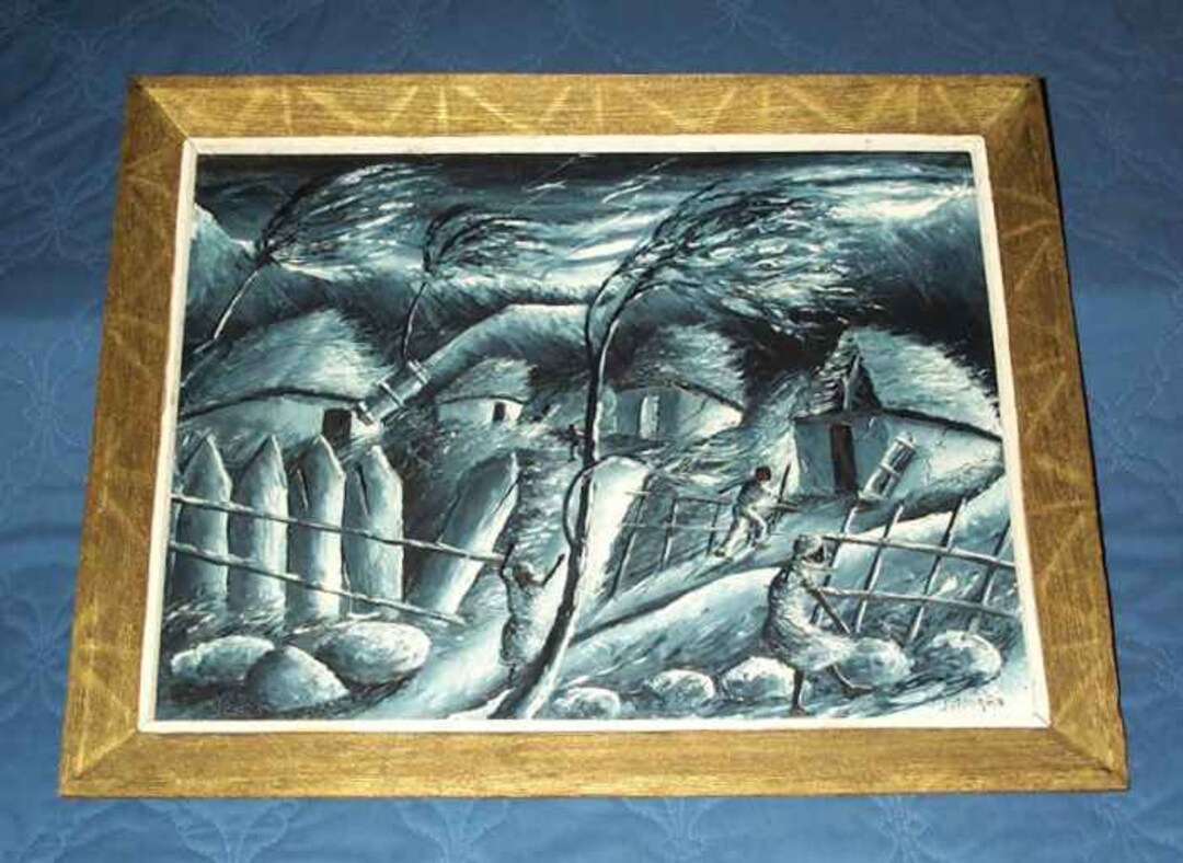 Haitian Painting by Decourcelle Gourgue the Storm Etsy